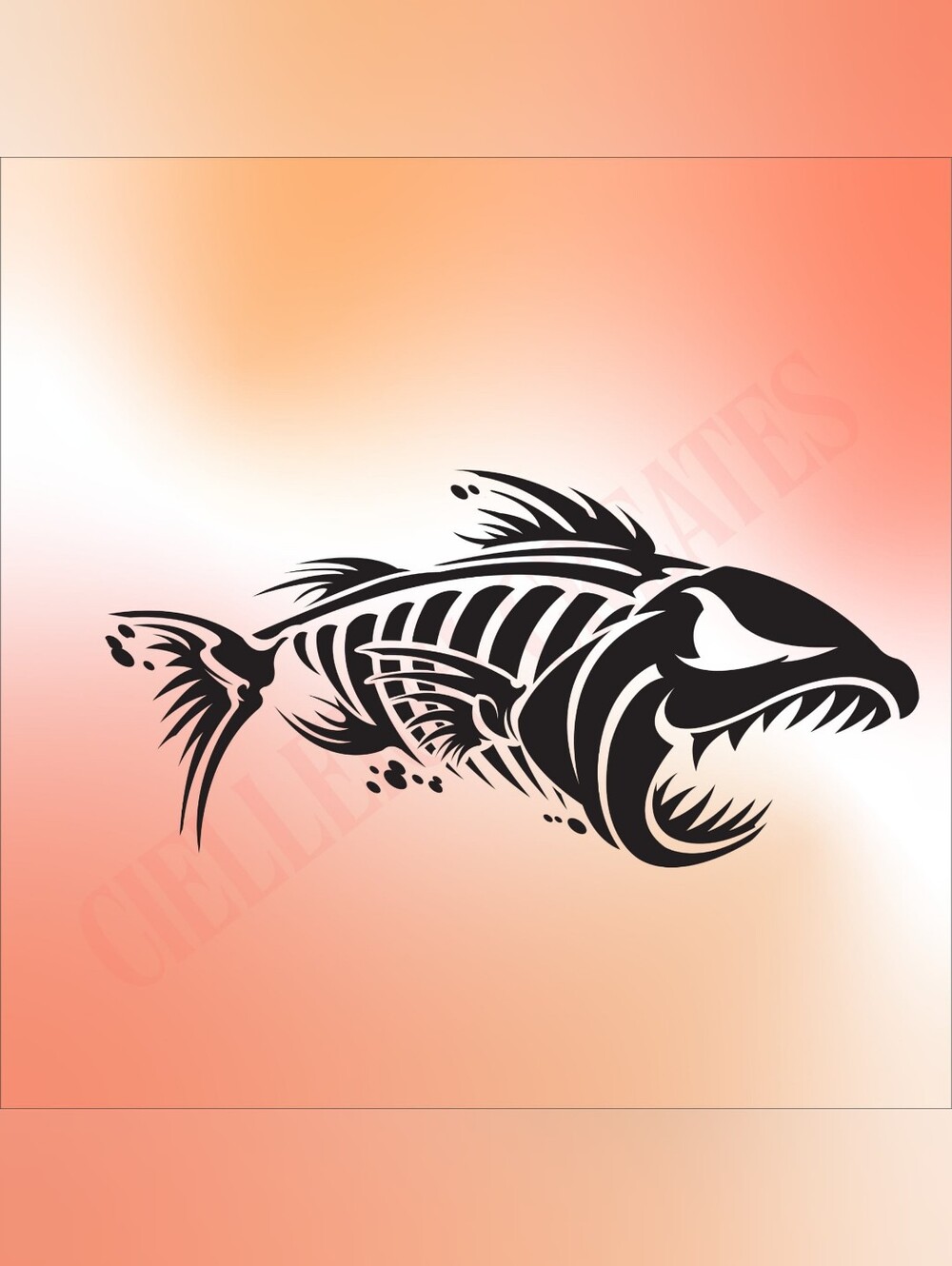 *2 for $20* Fish Skeleton vinyl decal Sticker
